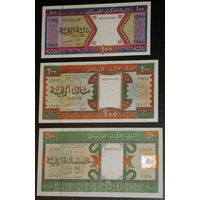 Мавритания 100 200 500 угий 2002 пресс unc компл. 3 бнкн