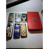 С рубля без мц. зажигалки 6шт и красная коробка.