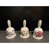 Колокольчики Цветы Фиалки Нарцисс Роза серия День Рождения Англия винтаж фарфор