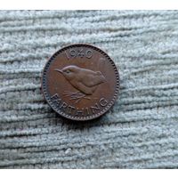 Werty71 Великобритания 1 фартинг 1940 Георг 6 Крапивник Птица