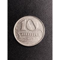 10 сантимов 1922. Хорошее состояние! С 1 рубля