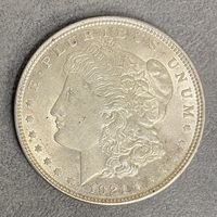 Монета 1 доллар 1921 год. США. Доллар Моргана.