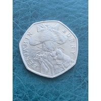 Великобритания 50 пенсов 2017 г Беатрис Поттер, Бенджамин Банни