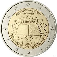 2 евро 2007 Нидерланды 50 лет подписания Римского договора UNC из ролла