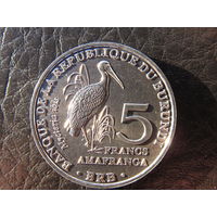 Бурунди 5 франков, 2014. С 20 копеек. Распродажа коллекции. Смотрите другие лоты.