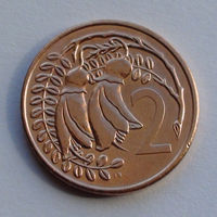 Новая Зеландия 2 цента. 1982 г.