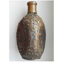 Стеклянный треугольный графин старый Китай