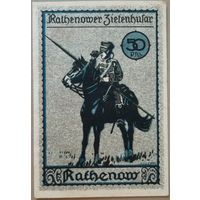 Германия 50 пфеннигов 1921 г Ратенов (Rathenow) 1099.2, В2, вар. 1, aUNC