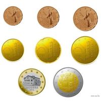 Андорра набор монет 1, 2, 5, 10, 20, 50 евроцентов; 1, 2 евро. Коллекционный набор монет в качестве UNC. Предложи свою цену или обмен!