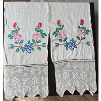 Старинный вышитый ручник рушник длинный
