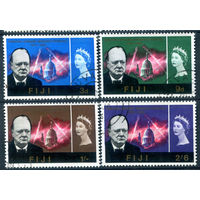 Британские колонии - Фиджи - 1966г. - Уинстон Черчилль - 4 марки - полная серия, гашёные [Mi 187-190]. #2-Bc-50-A-1