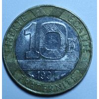 Франция, 10 франков, 1991 год