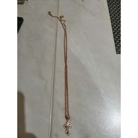 Золотой крестик с цепочкой 583 пробы