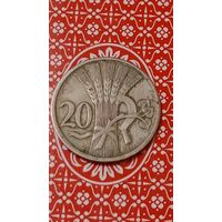 Чехословакия 20 геллеров 1921
