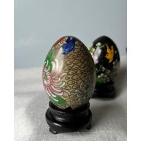 Статуэтка Яйцо Клуазоне клуазонне Перегородчатая эмаль с подставкой 6,5 х 4,5см