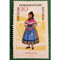 ГДР 1964. Народные костюмы. Традиционный костюм Тюрингии
