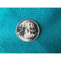 50 центов Новая Зеландия 2009г. Банковская упаковка