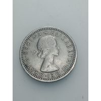 Великобритания  6 пенсов 1960 года .