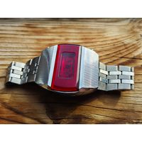 Светодиодные электронные часы с родным браслетом Электроника-1 (Терминатор). Индивидуальный стиль, контрастный дизайн! Состояние!!! Торг.