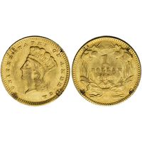 Редчайшая РАРИТЕТНАЯ ЗОЛОТАЯ монета США регулярный выпуск 1 доллар 1863 год мон двор Филадельфии тираж всего 6200 штук стоимость в MS состоянии 18000-25000 usd