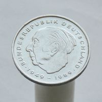 ФРГ 2 марки 1972 G Теодор Хойс 20 лет Федеративной Республике (1949-1969)