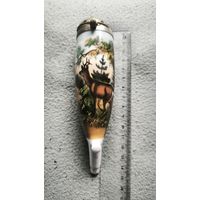 Антикварная фарфоровая чашка трубки."Благородный олень". Германия.19в Охотничья серия "Егерьская"