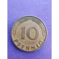 Германия ФРГ 10 пфеннигов 1950 F