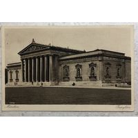 Мюнхен, здание Глиптотеки (музея древнегреческой и древнеримской скульптуры), отправлено полевой почтой Feldpost из Мюнхена в Берлин-Далем 6.02.1942