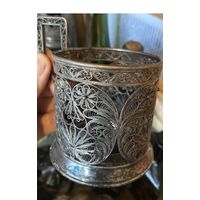 Подстаканник СССР СКАНЬ-ФИЛИГРАНЬ