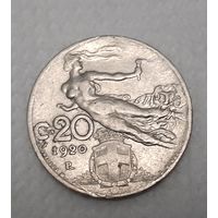 Италия 20 чентезимо, 1920 Старый тип: Женщина с колосом (2-12-175)