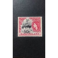 Великобритания\287с\ Басутоленд 1961 Надпечатка ми70тип2 \SG67A type II CV6фунт\