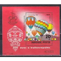 Венгрия 1983 авиация воздушные шары   MNH