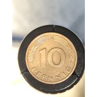 Германия 10 пфеннигов 1988 J