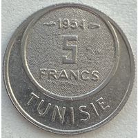 Тунис 5 франков 1954 г.