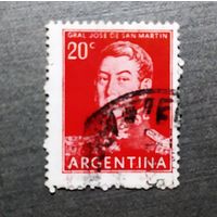 Марка Аргентина 1954-1959 г.г. Генерал Сан-Мартин