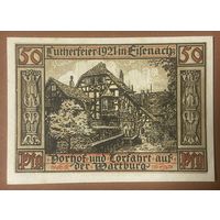 Нотгельд 50 пфеннигов 1921 год. Айзенах. Веймарская республика