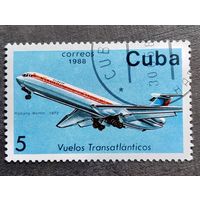 Марка Куба 1988 год Авиация