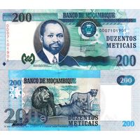 Мозамбик 200 метикал образца 2017 года UNC p152b серия DE