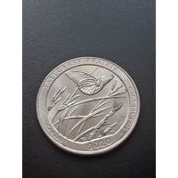 США 25 центов 2020 г.D - Национальный заказник Таллграсс Прейри. Канзас