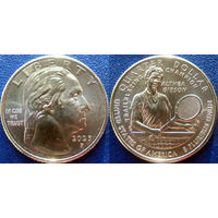 Новинка!!! США. Квотер 2025 Выдающиеся женщины N20 Алтея Гибсон. Минтмарка Р.