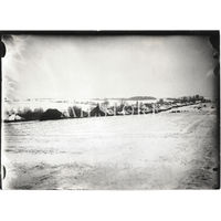 Общий вид на м. Райца, Кореличский р-н. Церковь (костел) Святой Варвары 1915-1916 года. Крупный формат.