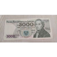 Польша. 5000 злотых 1988. Распродажа личной коллекции