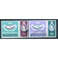 Британские колонии - Маврикий - 1965г. - 20 лет ООН. Международный год совместной работы - 2 марки - полная серия, гашёные [Mi 285-186]. #2-Bc-50-A-1