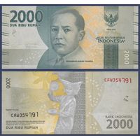 Индонезия, 2000 рупий 2016 г., P-155a (CAU, национальный герой Мохаммад Хусни Тамрин), UNC