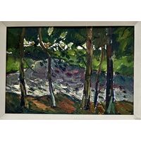 Залозный Н.Г "Ветреный день". КМ. р. 34,5х50 см.