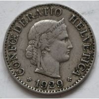 Швейцария 10 раппенов 1929 год