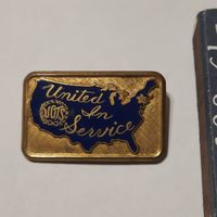 Значок United in Servise - Объединённые в служении. США, 1980г. (тяжёлый)