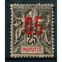 Французские колонии - Майотта (Мадагаскар) - 1912г. - аллегория, надпечатка 05 на 25 с - 1 марка - MH [Mi 126]. #4-W1-125-A-1