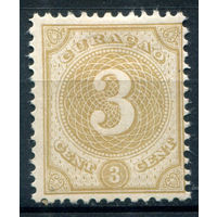 Нидерландские колонии - Кюрасао - 1889/91г. - цифры, 3 с - 1 марка - MH [Mi 22]. #3-WB-89-A-1