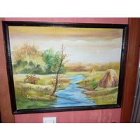 Картина " Стога "  . Масло .